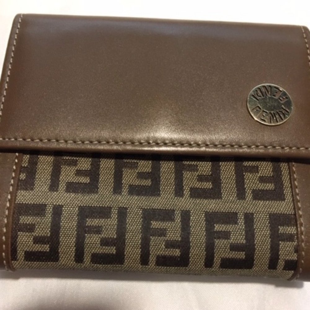 Authentic pre-owned Fendi mini trifold wallet